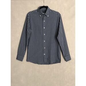 Peter Millar Long Sleeve Shirt Men's Small Crown Crafted Flex Finish Plaid